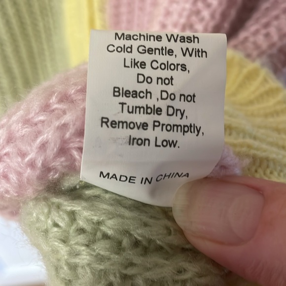 Princess Polly Naomi multicoloured V neck oversized cardigan women’s size L/XL - Picture 9 of 14